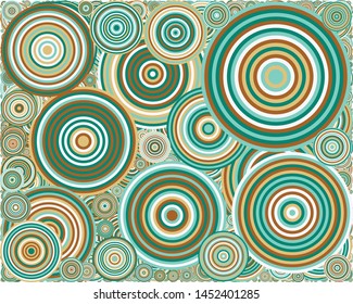 Abstract Generative Art color distributed  circles dots background illustration