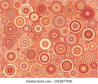 Abstract Generative Art color distributed  circles dots background illustration