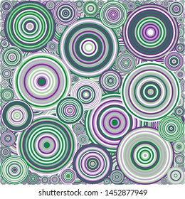 Abstract Generative Art color distributed  circles dots background illustration