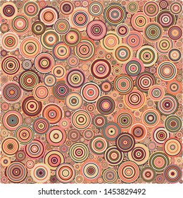 Abstract Generative Art color distributed circles dots background illustration