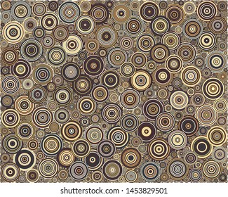 Abstract Generative Art color distributed circles dots background illustration