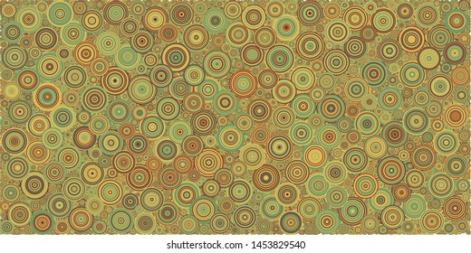 Abstract Generative Art color distributed circles dots background illustration