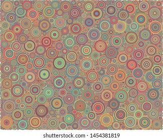 Abstract Generative Art color distributed circles dots background illustration