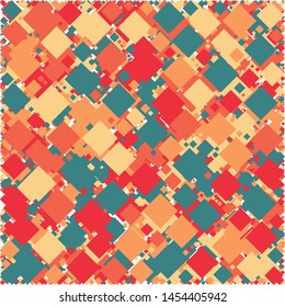 Abstract Generative Art color distributed sqares polygons background illustration