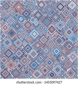Abstract Generative Art color distributed squares polygons background illustration