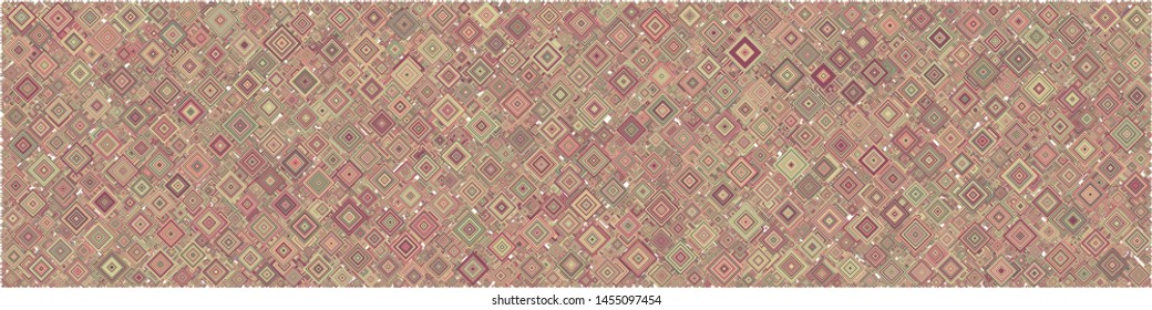 Abstract Generative Art color distributed squares polygons background illustration