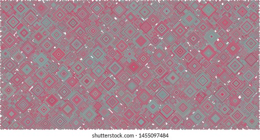 Abstract Generative Art color distributed squares polygons background illustration