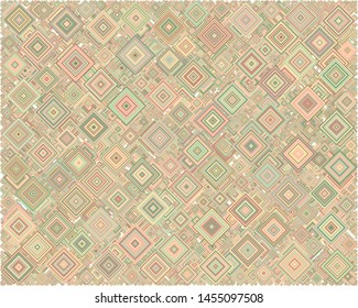 Abstract Generative Art color distributed squares polygons background illustration