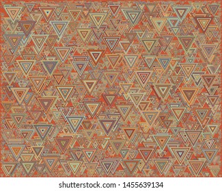 Abstract Generative Art color distributed triangles polygons background illustration