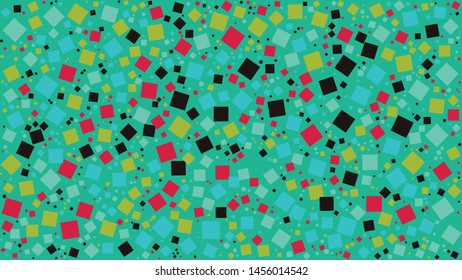 Abstract Generative Art color distributed squares polygons background illustration
