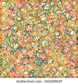 Abstract Generative Art color distributed squares polygons background illustration