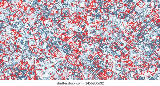Abstract Generative Art color distributed squares polygons background illustration