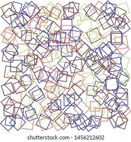 Abstract Generative Art color distributed squares polygons background illustration