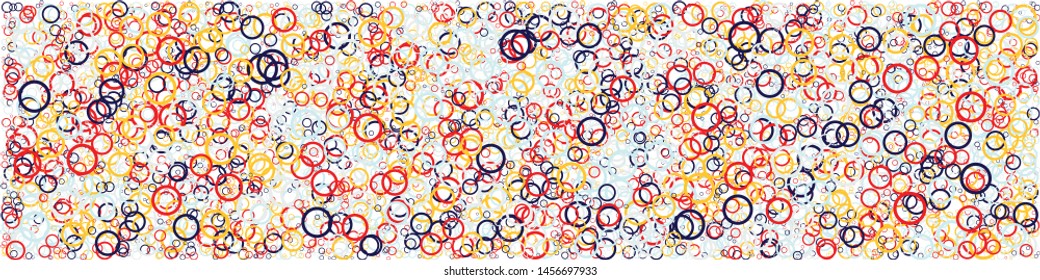 Abstract Generative Art color distributed circles donuts background illustration