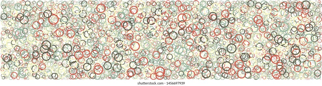 Abstract Generative Art color distributed circles donuts background illustration