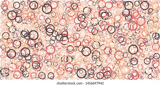 Abstract Generative Art color distributed circles donuts background illustration