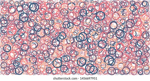 Abstract Generative Art color distributed circles donuts background illustration