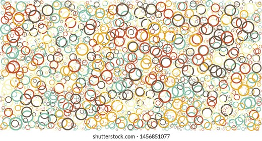 Abstract Generative Art color distributed circles donuts background illustration