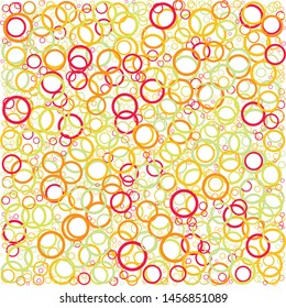 Abstract Generative Art color distributed circles donuts background illustration