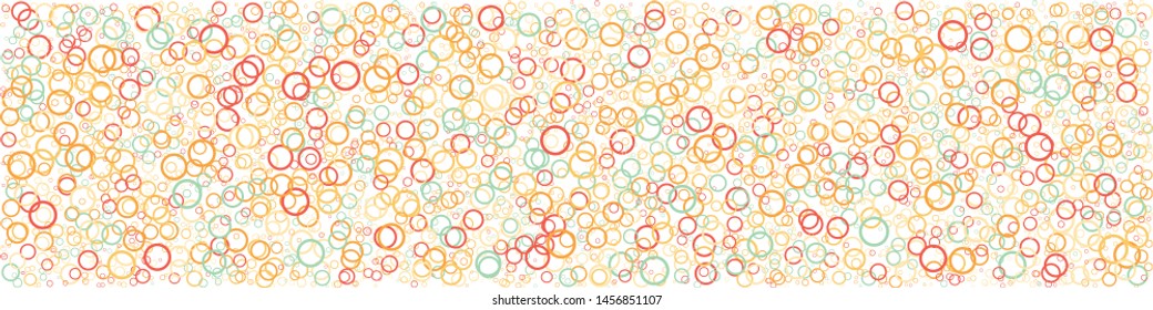 Abstract Generative Art color distributed circles donuts background illustration