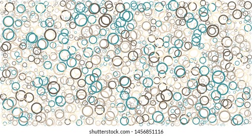 Abstract Generative Art color distributed circles donuts background illustration