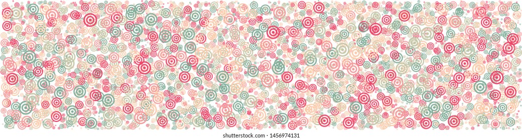 Abstract Generative Art color distributed circles donuts background illustration