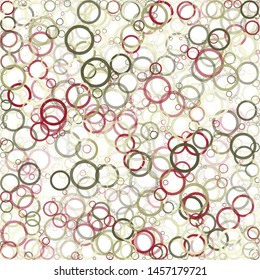 Abstract Generative Art color distributed circles donuts background illustration