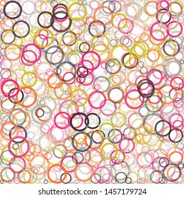 Abstract Generative Art color distributed circles donuts background illustration