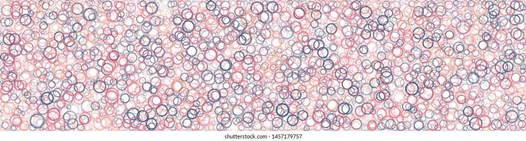 Abstract Generative Art color distributed circles donuts background illustration
