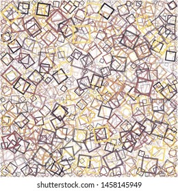Abstract Generative Art color distributed donut squares polygons background illustration
