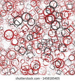 Abstract Generative Art color distributed donut figures background illustration