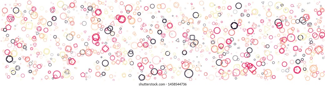 Abstract Generative Art color distributed donut figures background illustration