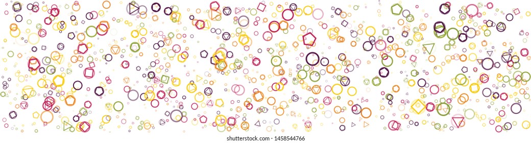 Abstract Generative Art color distributed donut figures background illustration