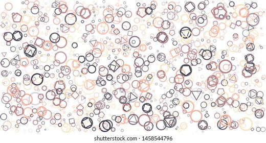 Abstract Generative Art color distributed donut figures background illustration