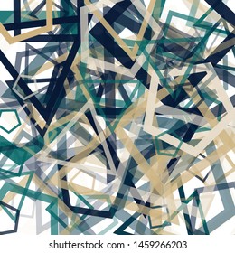 Abstract Generative Art color distributed donut figures background illustration