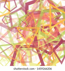 Abstract Generative Art color distributed donut figures background illustration