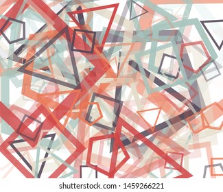 Abstract Generative Art color distributed donut figures background illustration