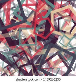Abstract Generative Art color distributed donut figures background illustration