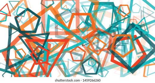 Abstract Generative Art color distributed donut figures background illustration