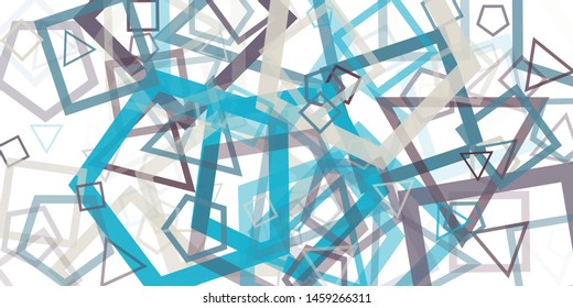 Abstract Generative Art color distributed donut figures background illustration