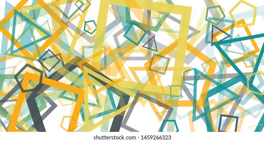 Abstract Generative Art color distributed donut figures background illustration