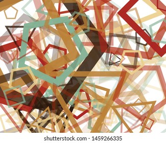 Abstract Generative Art color distributed donut figures background illustration