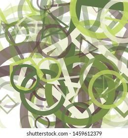 Abstract Generative Art color distributed donut figures background illustration