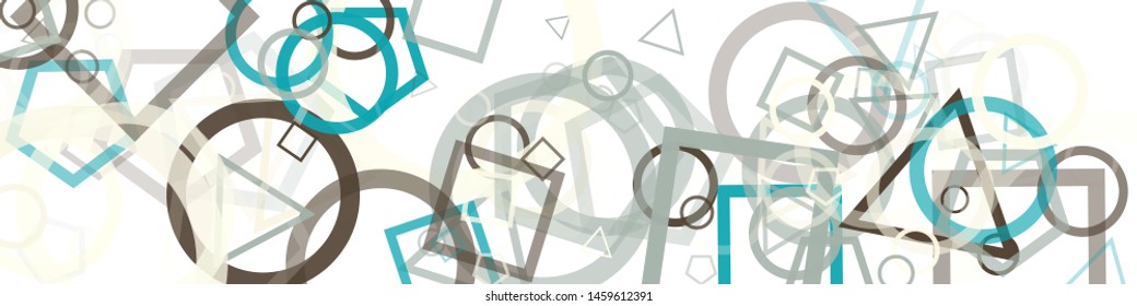Abstract Generative Art color distributed donut figures background illustration