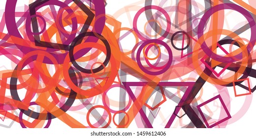 Abstract Generative Art color distributed donut figures background illustration