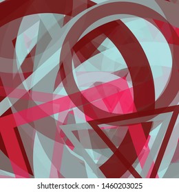 Abstract Generative Art color distributed donut figures background illustration