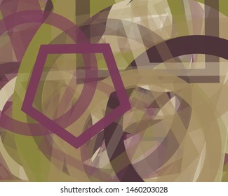 Abstract Generative Art color distributed donut figures background illustration