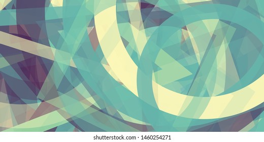 Abstract Generative Art color distributed donut figures background illustration