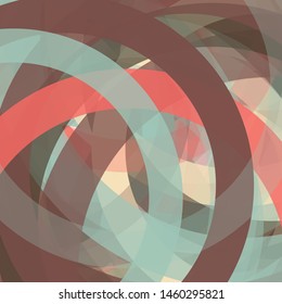 Abstract Generative Art color distributed donut figures background illustration