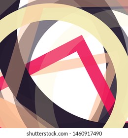 Abstract Generative Art color distributed donut figures background illustration